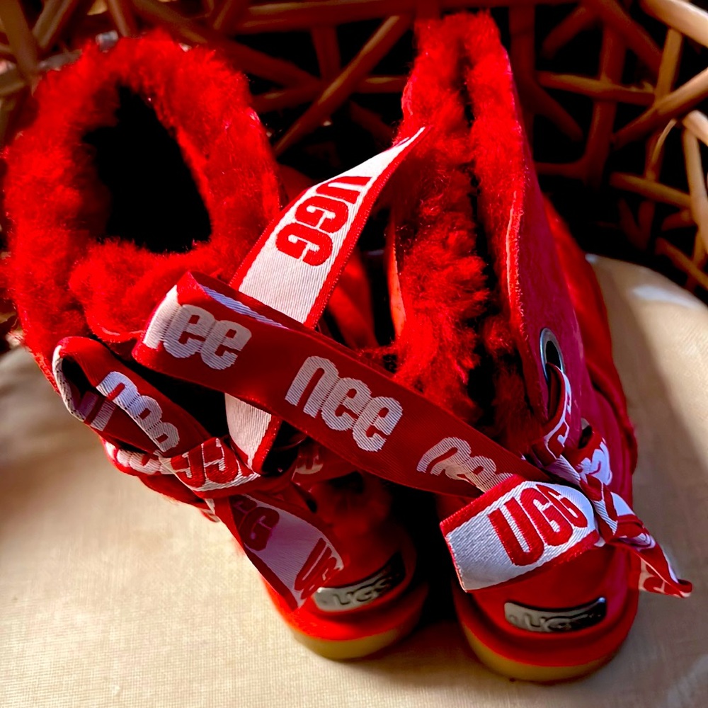 Red Ugg Boots Lace in the Back 5 Unique